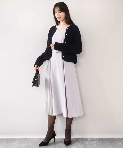 OFUON（オフオン） ワンピース 「2026SS」シフォンプリーツデザイン