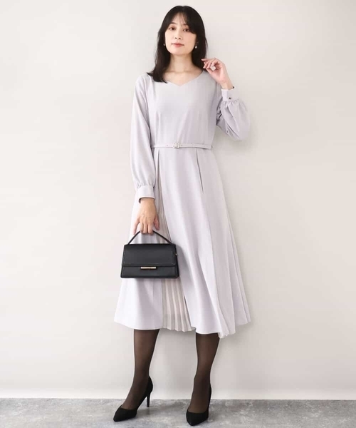 OFUON（オフオン） ワンピース 「2026SS」シフォンプリーツデザイン