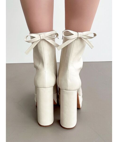 RESEXXY（リゼクシー） ブーツ バックリボン厚底ブーツ レディース