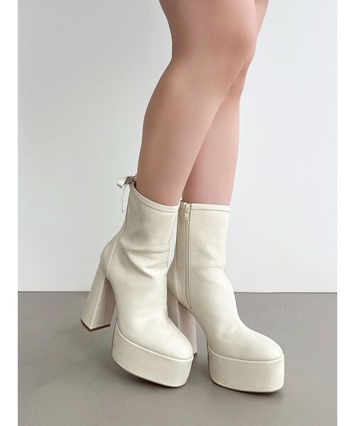 RESEXXY（リゼクシー） ブーツ バックリボン厚底ブーツ レディース