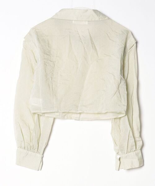 「archives」 フリル長袖シャツ M グリーン レディース_画像2