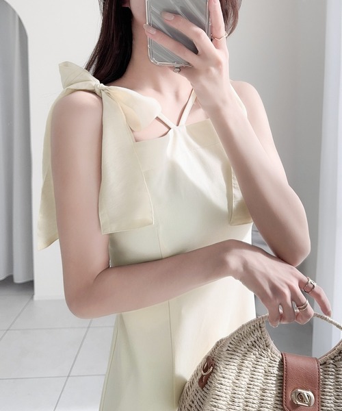 「mily bilet」 キャミソールワンピース MEDIUM ブラック レディース_画像7