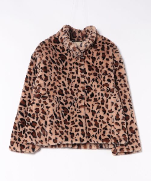 コート アウター レオパードエコファージャケット レディース
