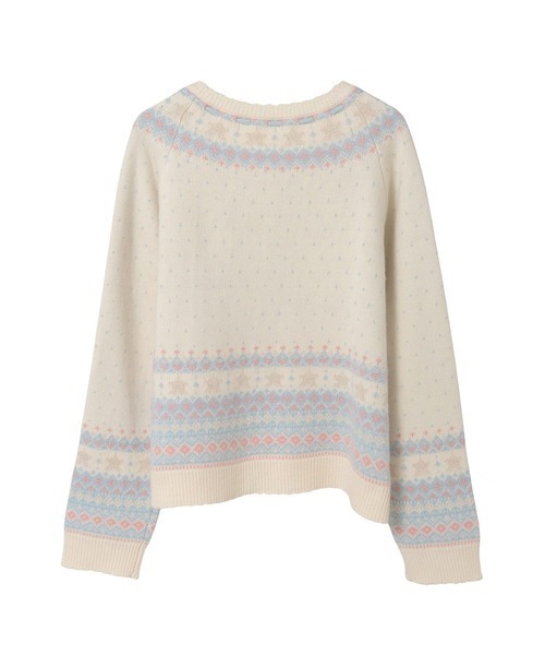 PINK HOUSE（ピンクハウス） カーディガン 星柄編み込みニット