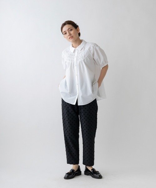「Sono」 半袖シャツ 1 ネイビー レディース_画像7