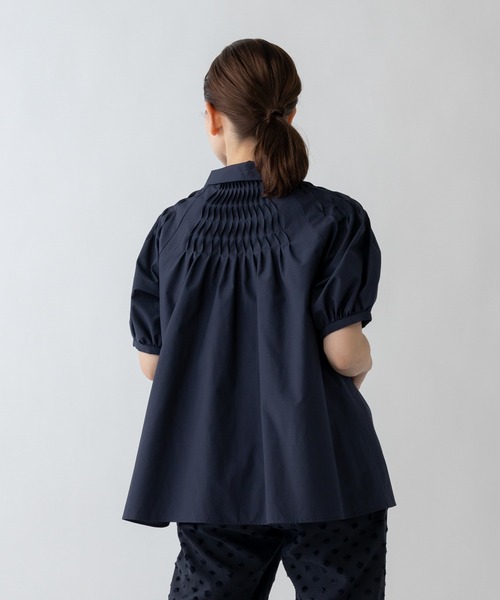 「Sono」 半袖シャツ 1 ネイビー レディース_画像9