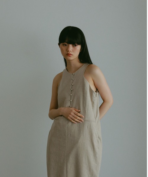 「CASA FLINE」 ノースリーブワンピース FREE アイボリー レディースの画像
