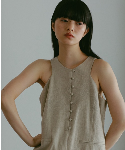 「CASA FLINE」 ノースリーブワンピース FREE アイボリー レディースの画像