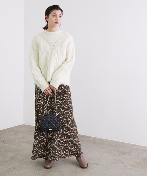 「MADEMOISELLE ROPE'」 長袖ニット 38 グレー レディース_画像6