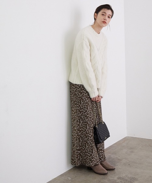 「MADEMOISELLE ROPE'」 長袖ニット 38 グレー レディース_画像7