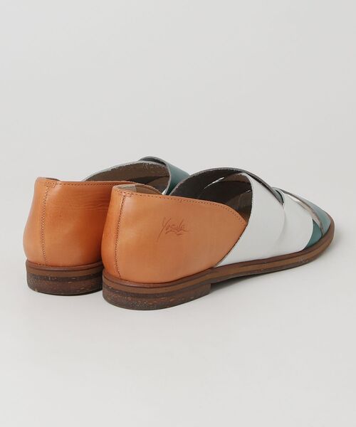 「YOSUKE」 フラットサンダル 24.5 グリーン レディース_画像2