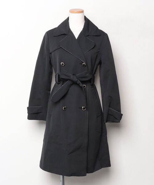 匿名配送⭐️ANYA HINDMARCH　トレンチコート　ブラック　S ANYA HINDMARCH（アニヤ・ハインドマーチ） コート S ブラック