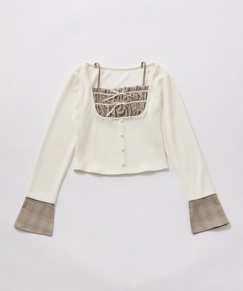 OLIVE des OLIVE（オリーブデオリーブ） tシャツ レイヤードトップス