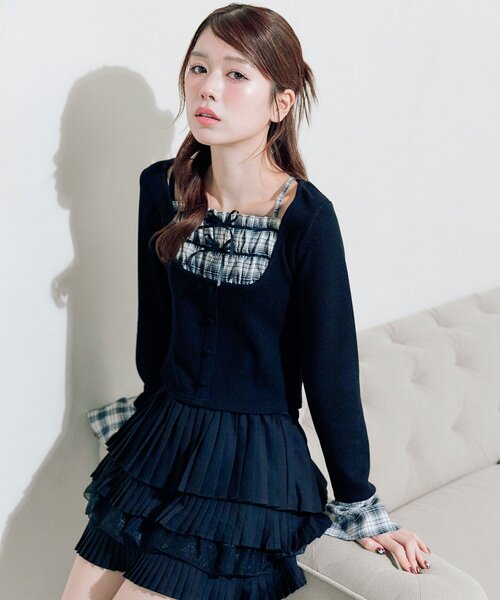 OLIVE des OLIVE（オリーブデオリーブ） tシャツ レイヤードトップス