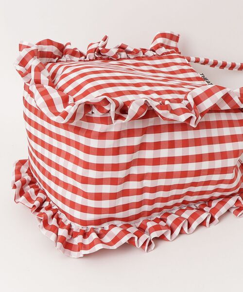 「THEATRE PRODUCTS」 チェック柄トートバッグ - レッド レディース_画像3