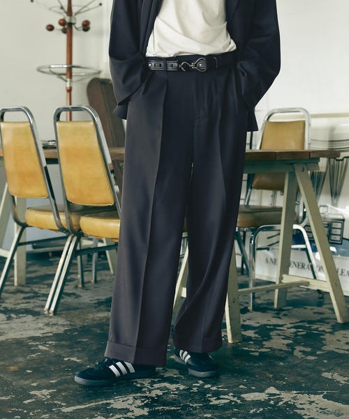 「Bleme」 スラックス M チャコール メンズ_画像6