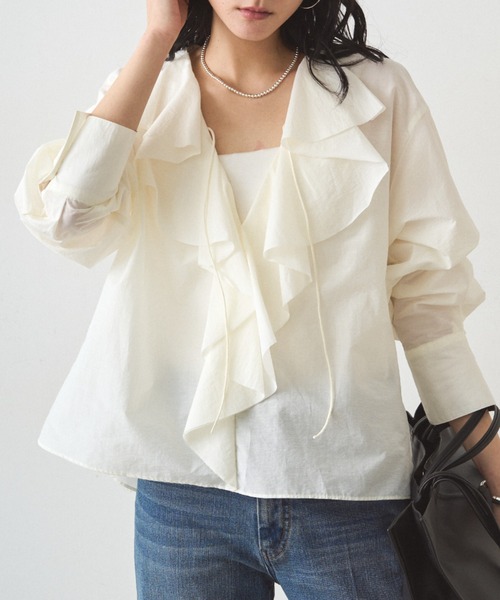 新品　Loungedress Tブラウス　ラウンジドレス　ホワイト LOUNGEDRESS（ラウンジドレス）の「Tブラウス（シャツ/ブラウス）」 - WEAR