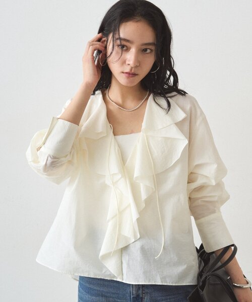 Loungedress（ラウンジドレス） ブラウス シャツ フリルカラーブラウス