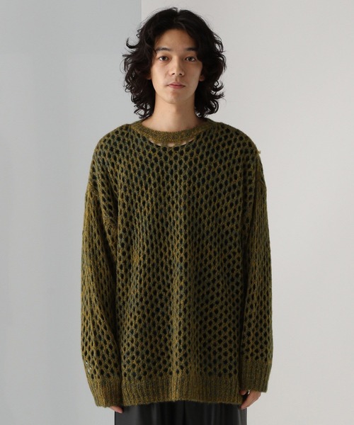 「HARE」 長袖ニット FREE ブルー メンズ_画像9