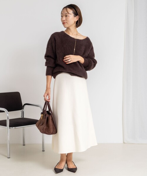 「NOLLEY'S Sophi」 ロングスカート 36 チャコールグレー レディース_画像2
