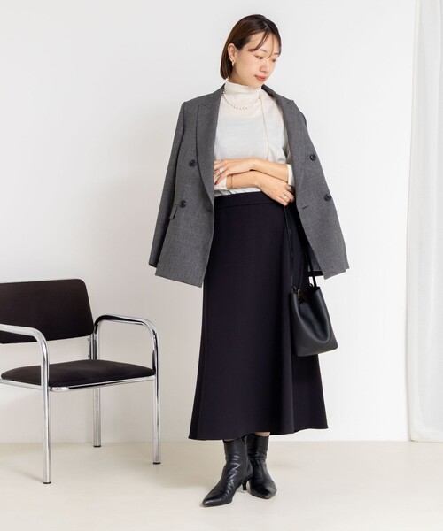 「NOLLEY'S Sophi」 ロングスカート 36 チャコールグレー レディース_画像9