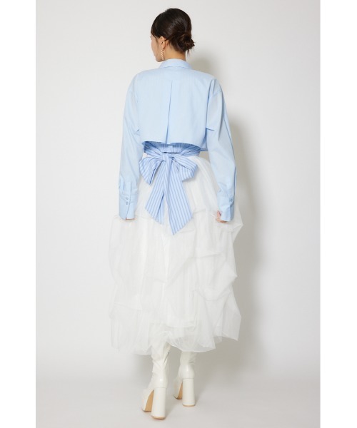 rienda（リエンダ） スカート ランダムタックチュールスカート(1) 春服