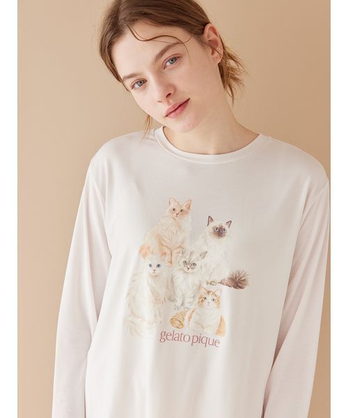 gelato pique（ジェラートピケ） パジャマ ルームウェア キャットワン