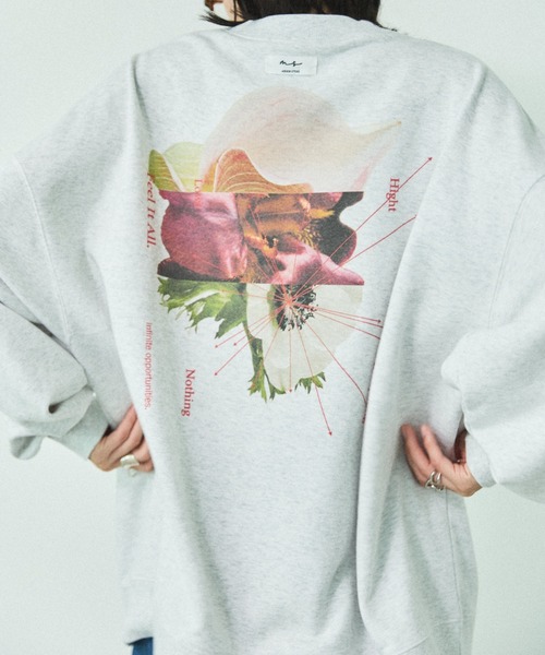 MIRROR STOKE トレーナー スウェット 「ZOZO限定」FLOWER GRAPHIC