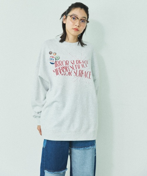 MIRROR STOKE トレーナー スウェット 「ZOZO限定」FLOWER GRAPHIC