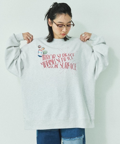 MIRROR STOKE トレーナー スウェット 「ZOZO限定」FLOWER GRAPHIC