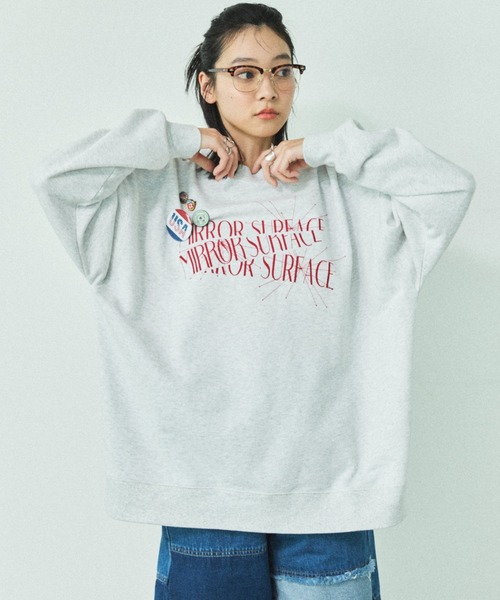 MIRROR STOKE トレーナー スウェット 「ZOZO限定」FLOWER GRAPHIC