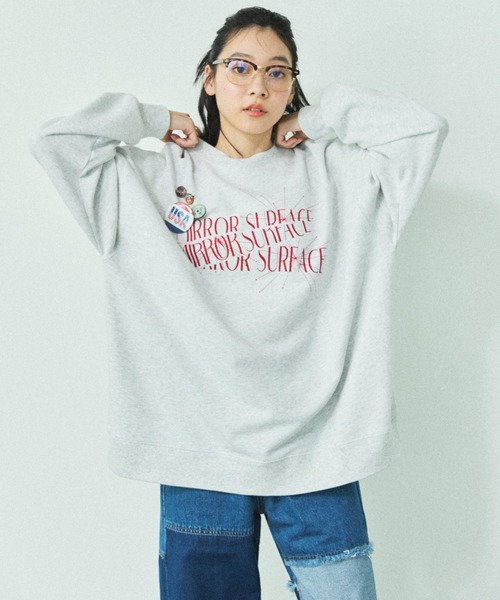 MIRROR STOKE トレーナー スウェット 「ZOZO限定」FLOWER GRAPHIC