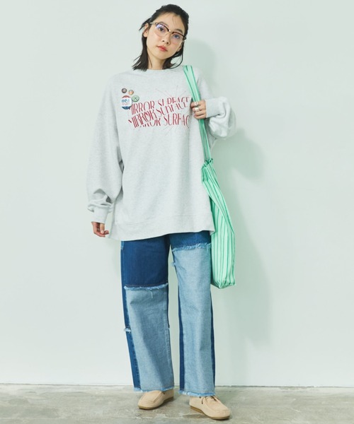 MIRROR STOKE トレーナー スウェット 「ZOZO限定」FLOWER GRAPHIC