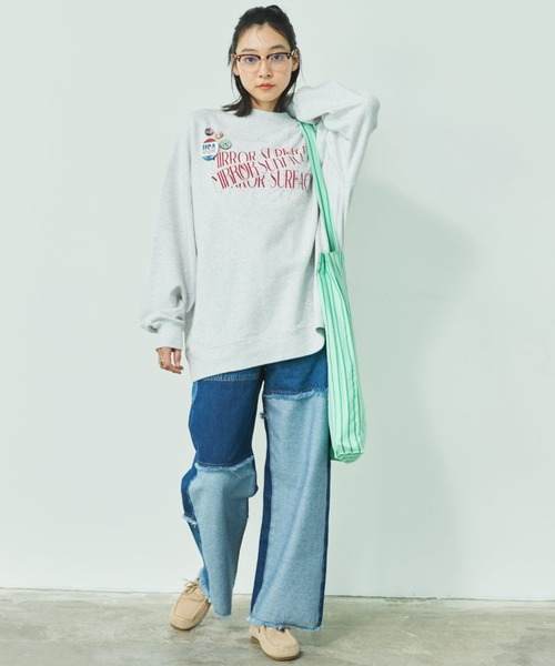 MIRROR STOKE トレーナー スウェット 「ZOZO限定」FLOWER GRAPHIC
