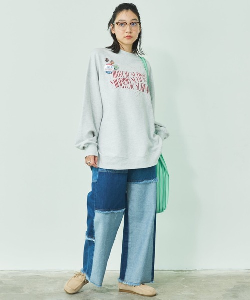MIRROR STOKE トレーナー スウェット 「ZOZO限定」FLOWER GRAPHIC
