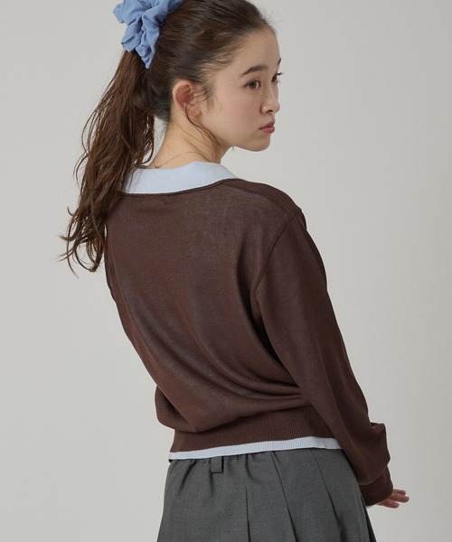 MUHET（ミュエータ） ポロシャツ ポロ 「set item」sheer layered knit
