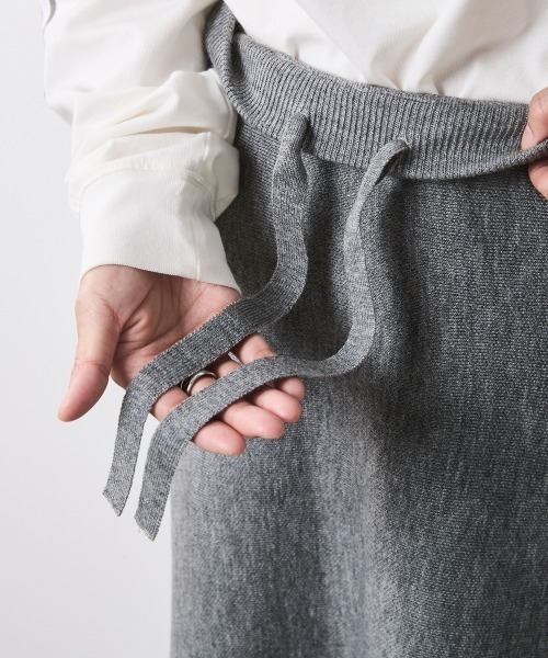 「CHIC STYLE」 ニットスカート L ブラック レディース_画像2