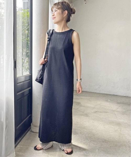 「Spick & Span」 ノースリーブワンピース 36 グレー レディース_画像3