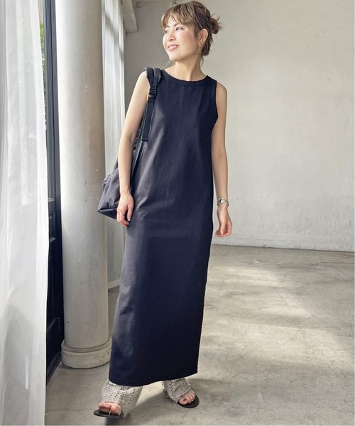 「Spick & Span」 ノースリーブワンピース 36 グレー レディース_画像9