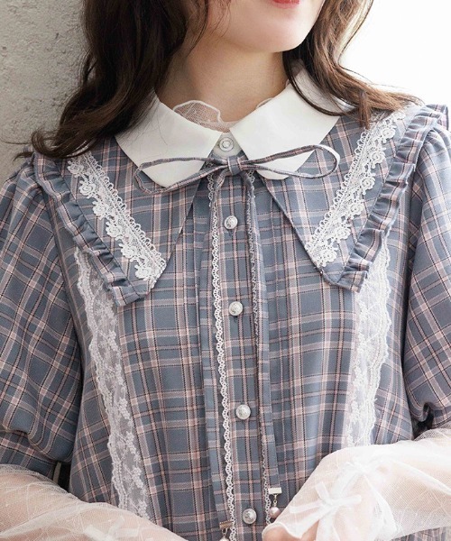 axes femme（アクシーズ ファム） チェック付け衿 : ZOZOTOWN Yahoo!店
