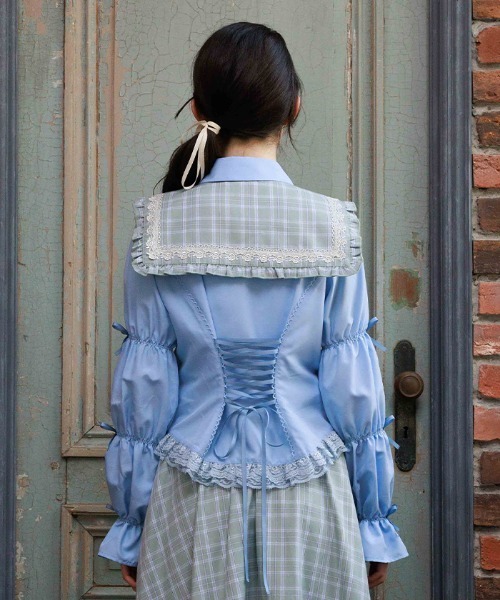 axes femme（アクシーズ ファム） チェック付け衿 : ZOZOTOWN Yahoo!店