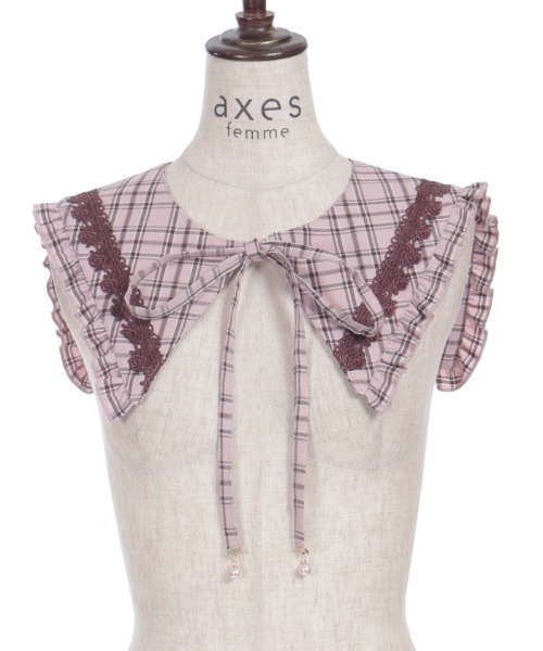 axes femme（アクシーズ ファム） チェック付け衿 : ZOZOTOWN Yahoo!店
