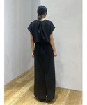 ワンピース 夏 半袖 リネンミックスボクシーワ...の詳細画像3
