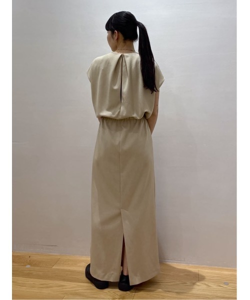 ワンピース リネンミックスボクシーワンピースの画像