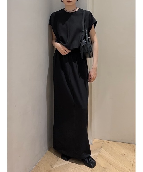 ワンピース リネンミックスボクシーワンピースの画像