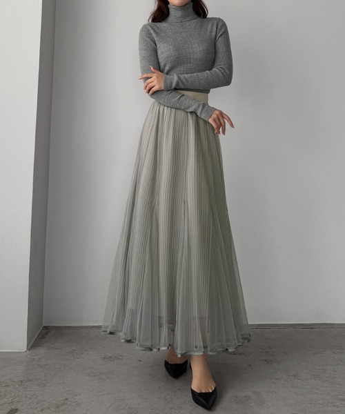 「Louere」 ロングスカート LARGE ライトグレー レディース_画像2