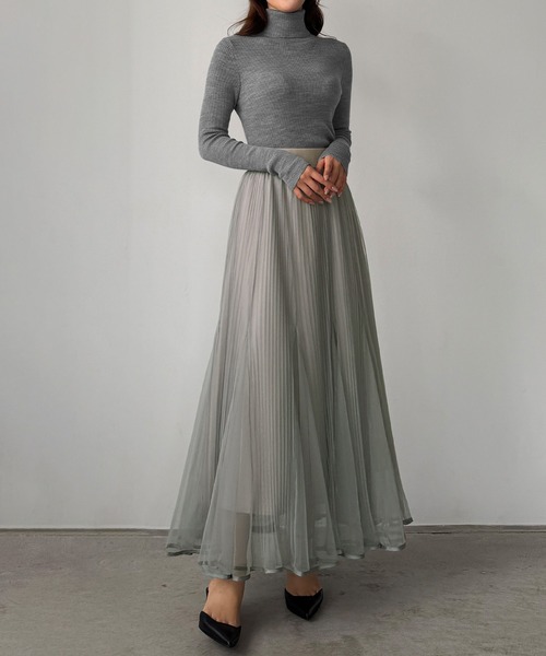「Louere」 ロングスカート LARGE ライトグレー レディース_画像5