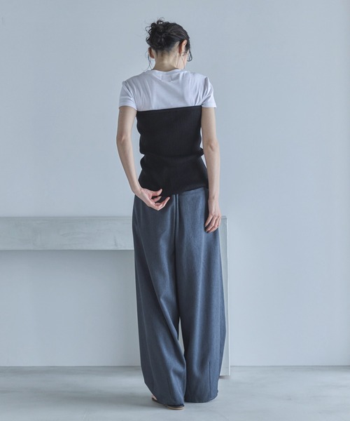 「feepur」 ノースリーブニット MEDIUM ブラック レディース_画像5