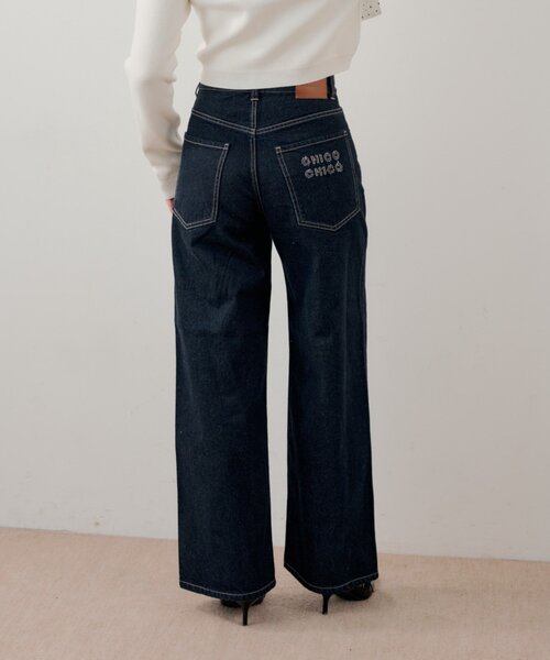 「Chico」 デニムパンツ SMALL ブルー レディース_画像2