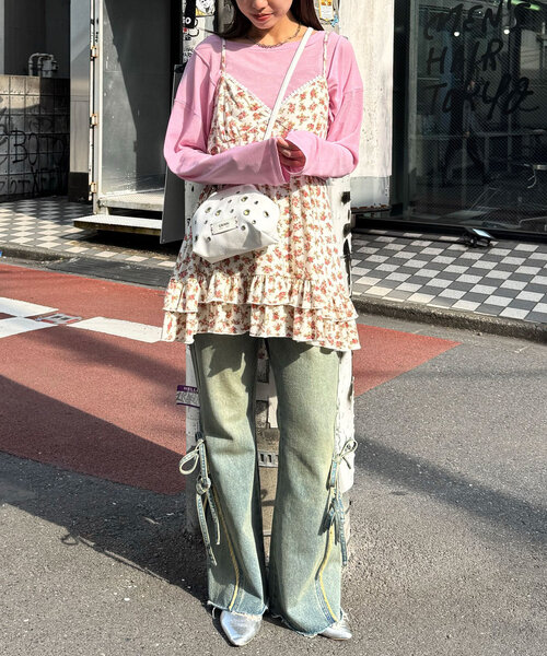 「CIAOPANIC」 キャミソールワンピース ONE SIZE ベージュ レディース_画像6